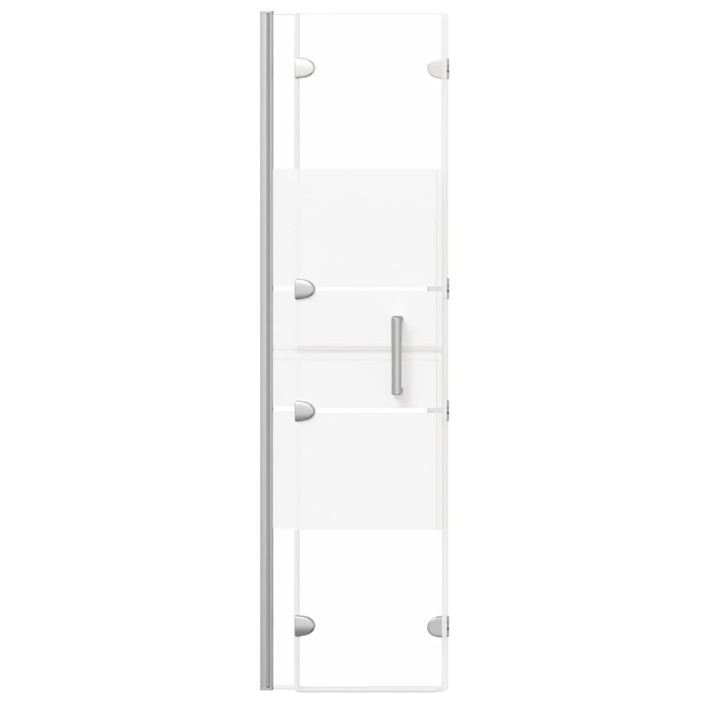 foldbar bruseafskærmning 100x140 cm sikkerhedsglas hvid