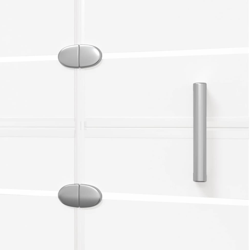 foldbar bruseafskærmning 100x140 cm sikkerhedsglas hvid