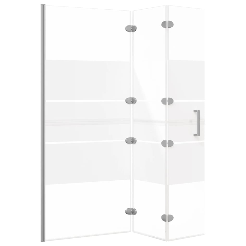 foldbar bruseafskærmning 120x140 cm sikkerhedsglas hvid