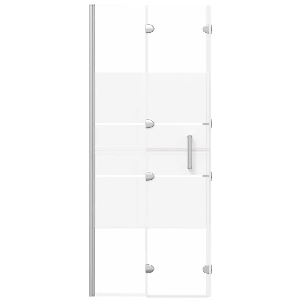 foldbar bruseafskærmning 120x140 cm sikkerhedsglas hvid