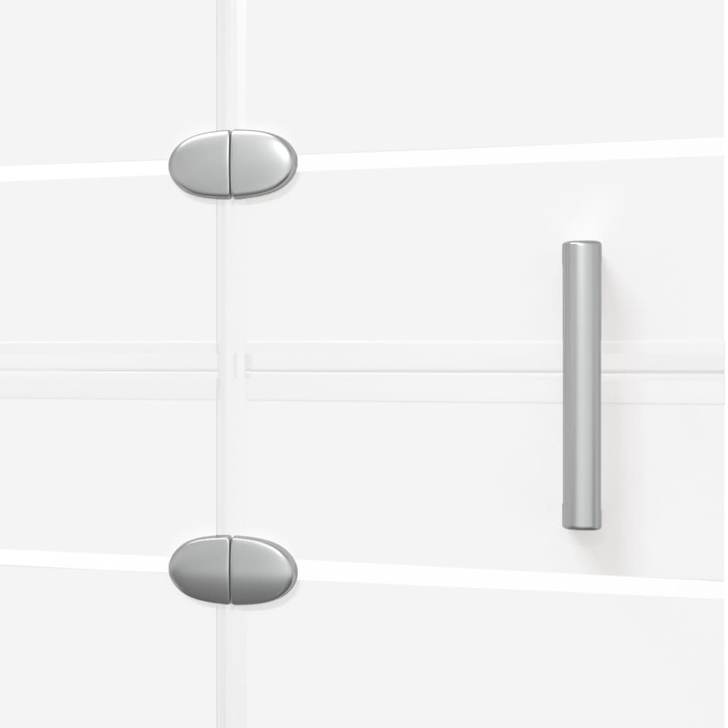foldbar bruseafskærmning 120x140 cm sikkerhedsglas hvid
