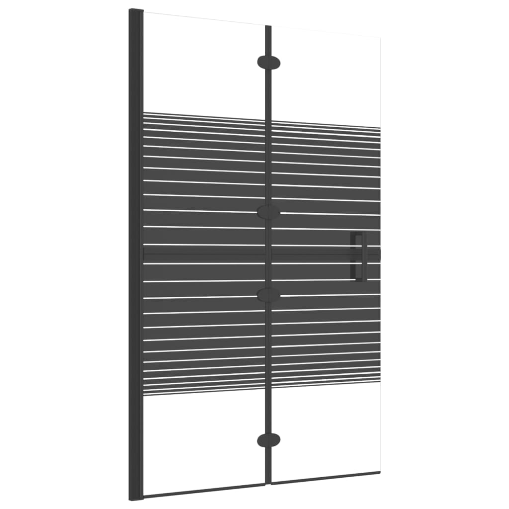 foldbar bruseafskærmning 80x140 cm sikkerhedsglas sort