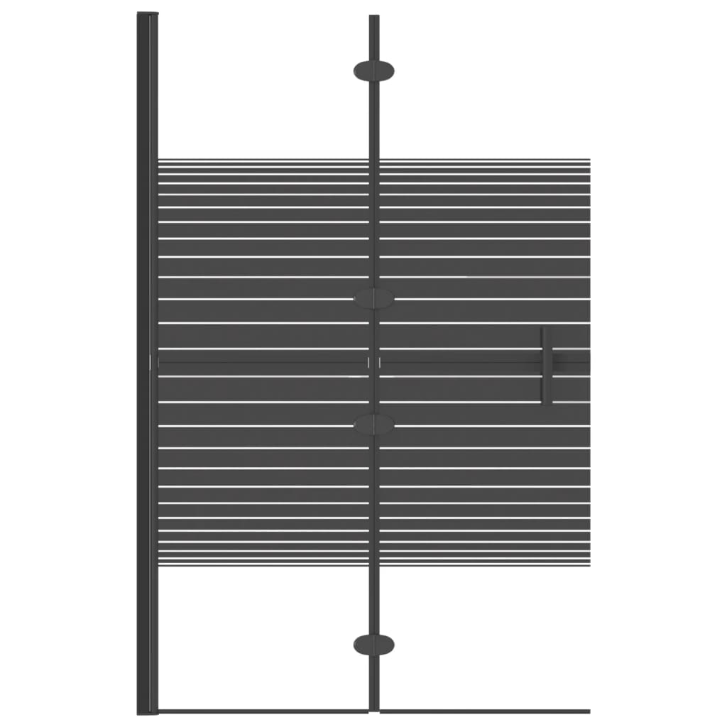 foldbar bruseafskærmning 80x140 cm sikkerhedsglas sort