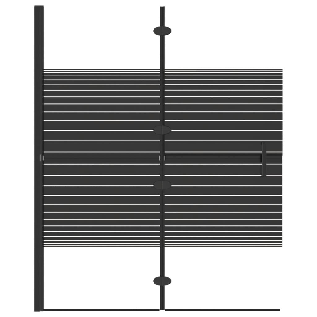 foldbar bruseafskærmning 100x140 cm sikkerhedsglas sort