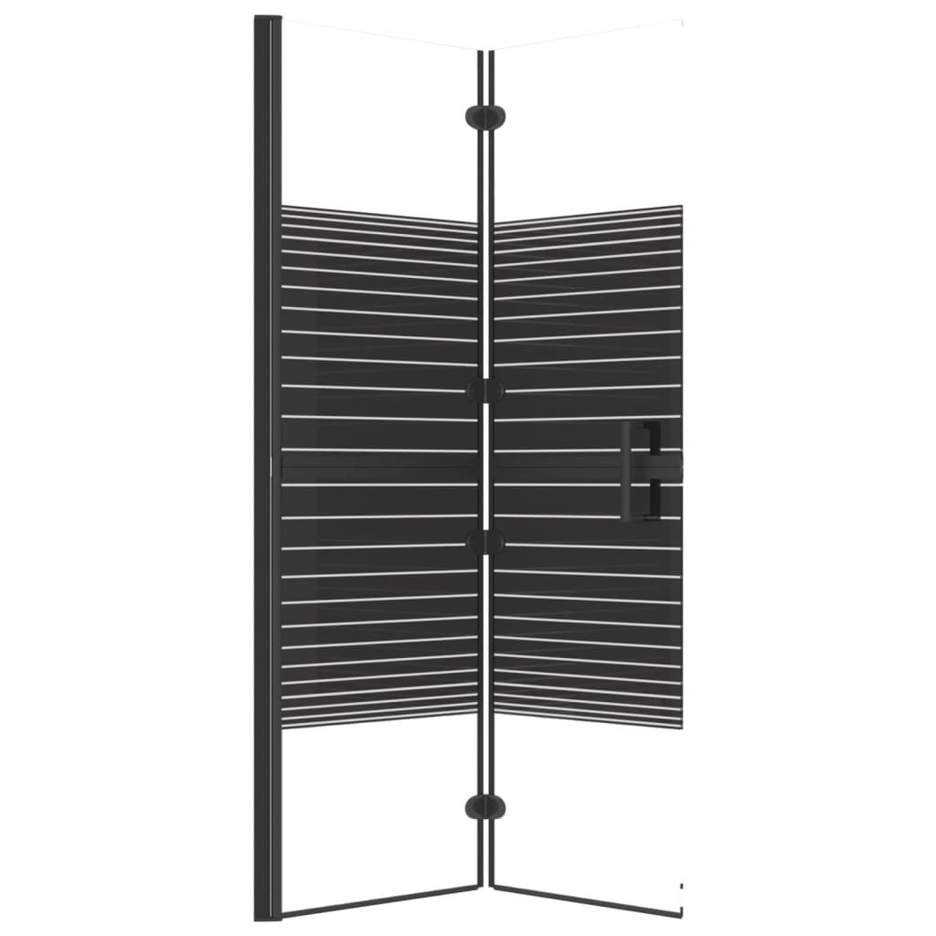 foldbar bruseafskærmning 100x140 cm sikkerhedsglas sort