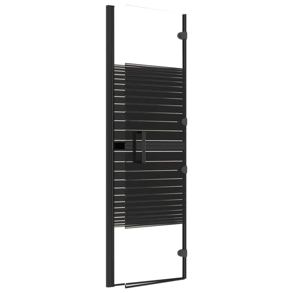 foldbar bruseafskærmning 100x140 cm sikkerhedsglas sort