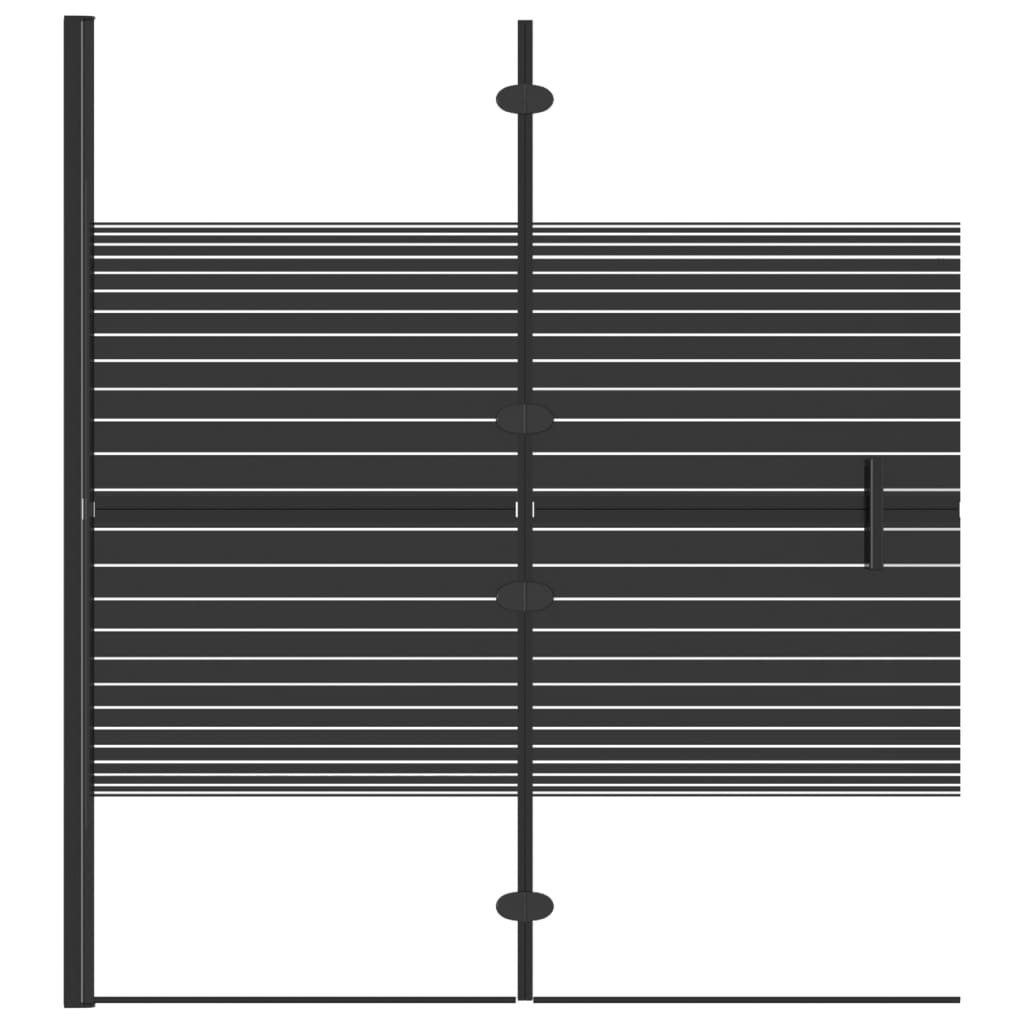 foldbar bruseafskærmning 120x140 cm sikkerhedsglas sort