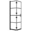foldbar bruseafskærmning 80x140 cm sikkerhedsglas sort