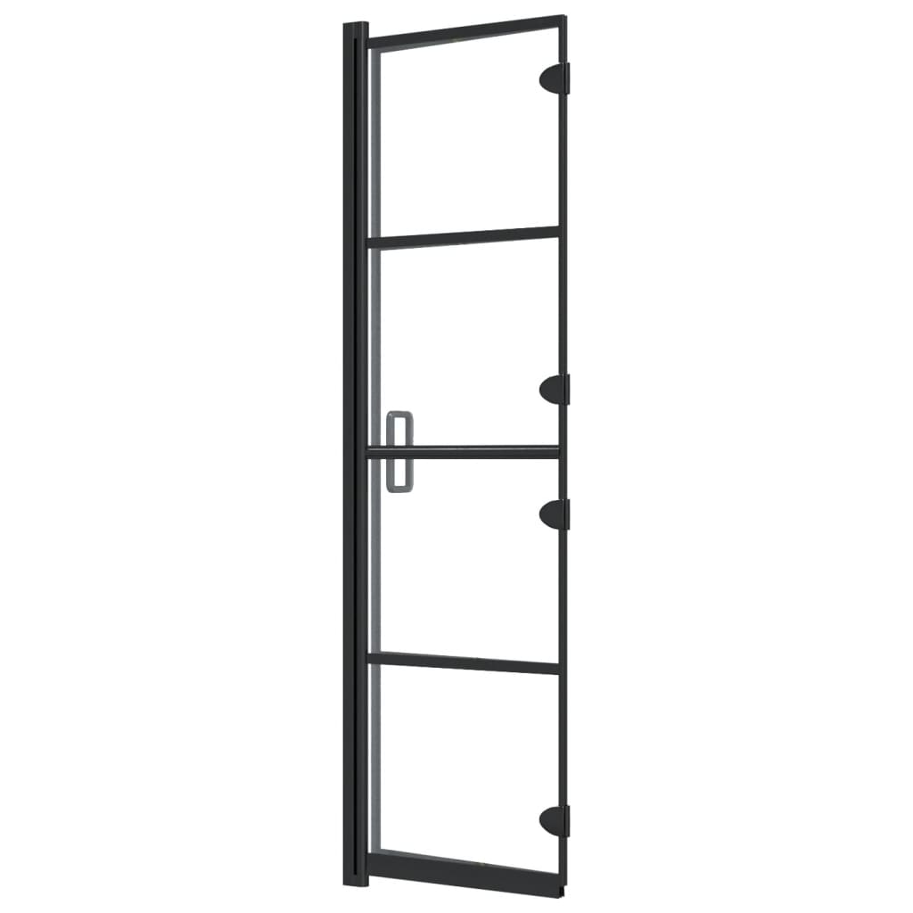 foldbar bruseafskærmning 80x140 cm sikkerhedsglas sort
