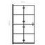 foldbar bruseafskærmning 80x140 cm sikkerhedsglas sort