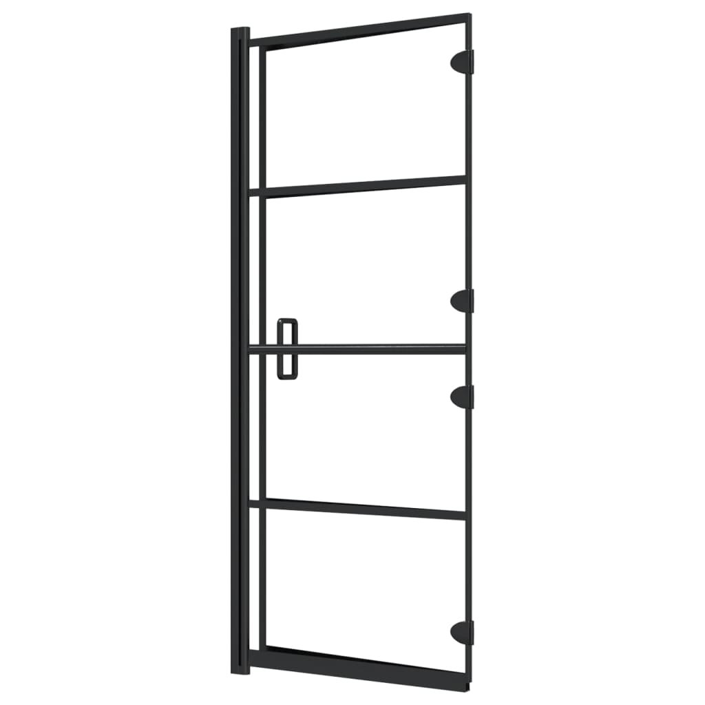 foldbar bruseafskærmning 120x140 cm sikkerhedsglas sort