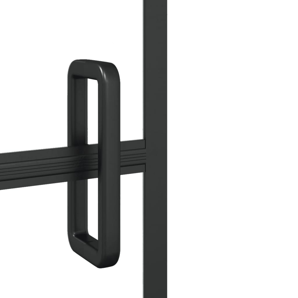 bruseafskærmning 80x140 cm sikkerhedsglas sort
