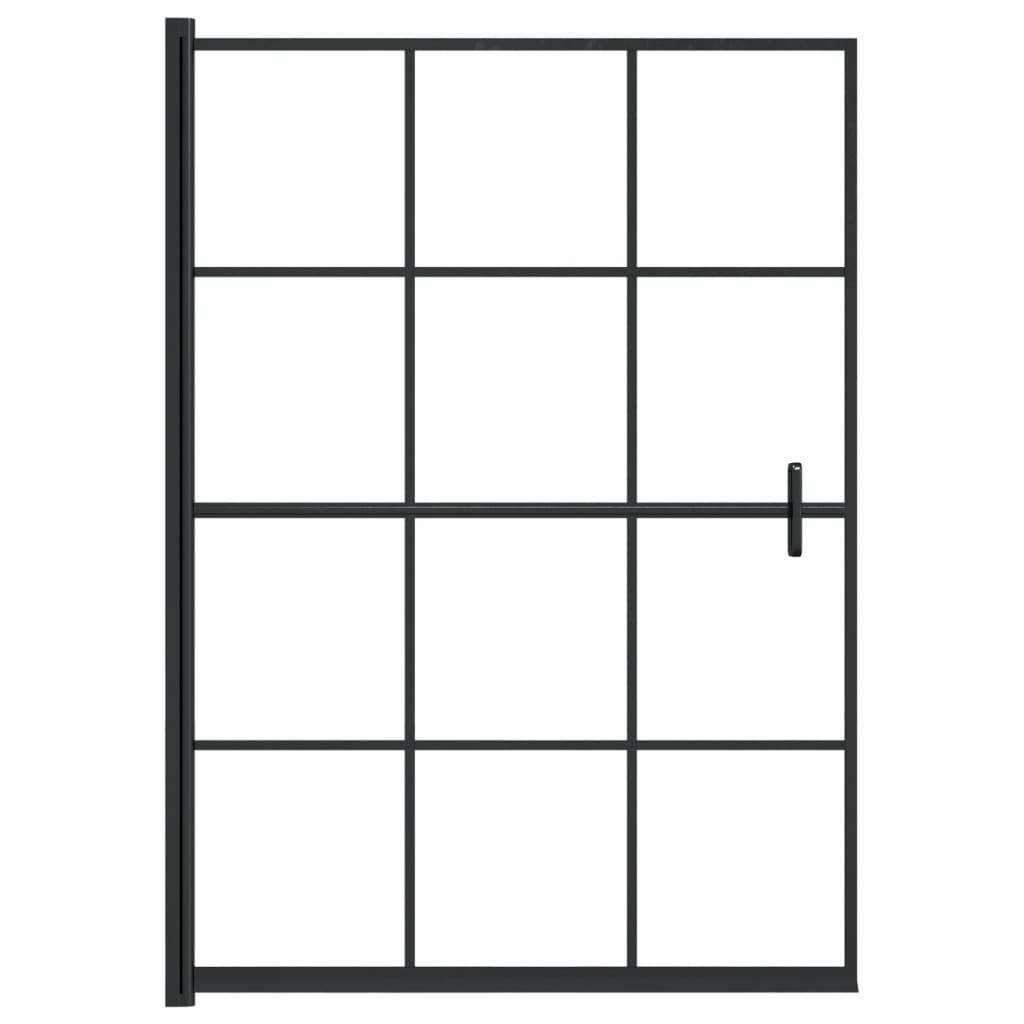 bruseafskærmning 100x140 cm sikkerhedsglas sort