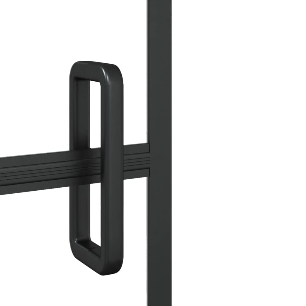 bruseafskærmning 100x140 cm sikkerhedsglas sort