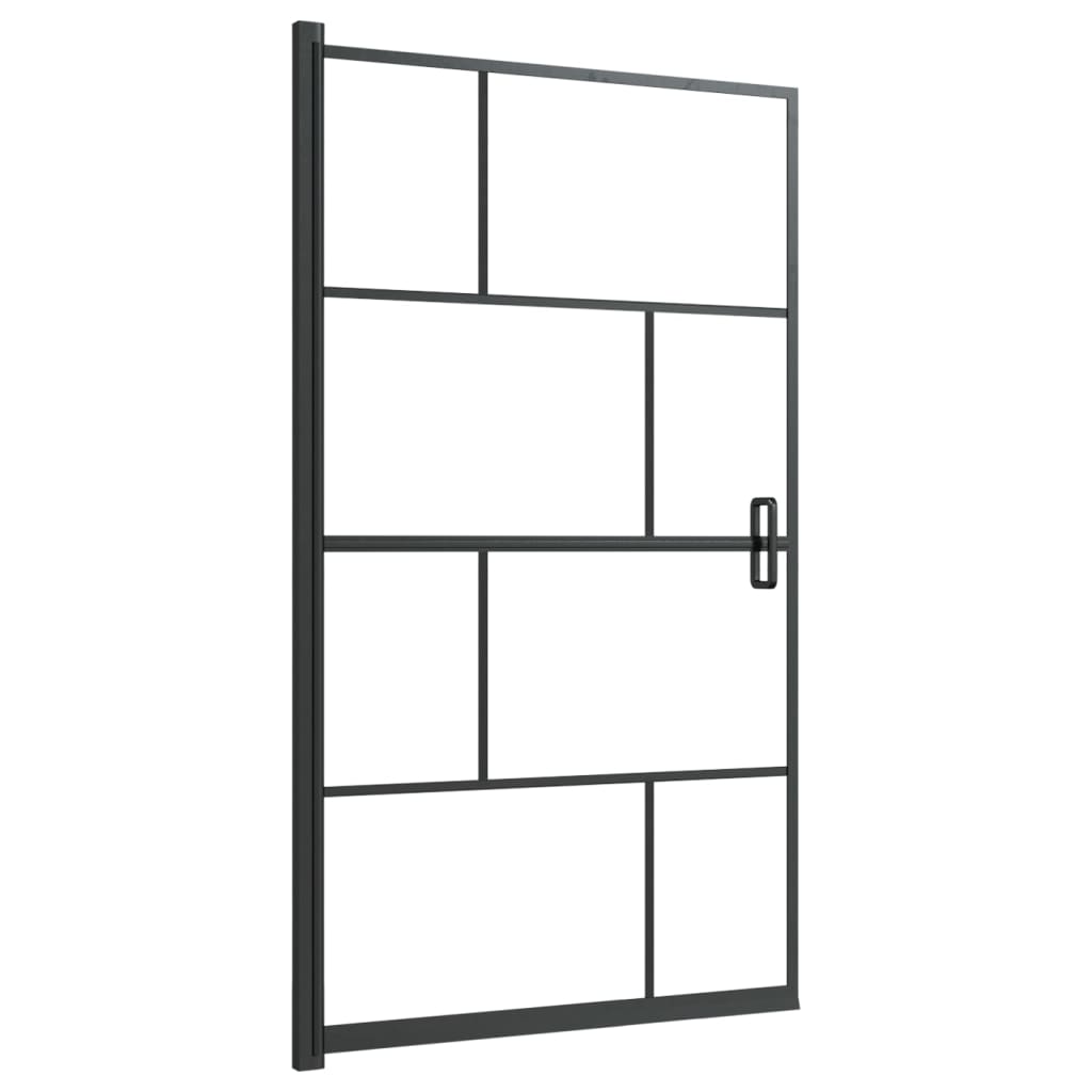 bruseafskærmning 80x140 cm sikkerhedsglas sort