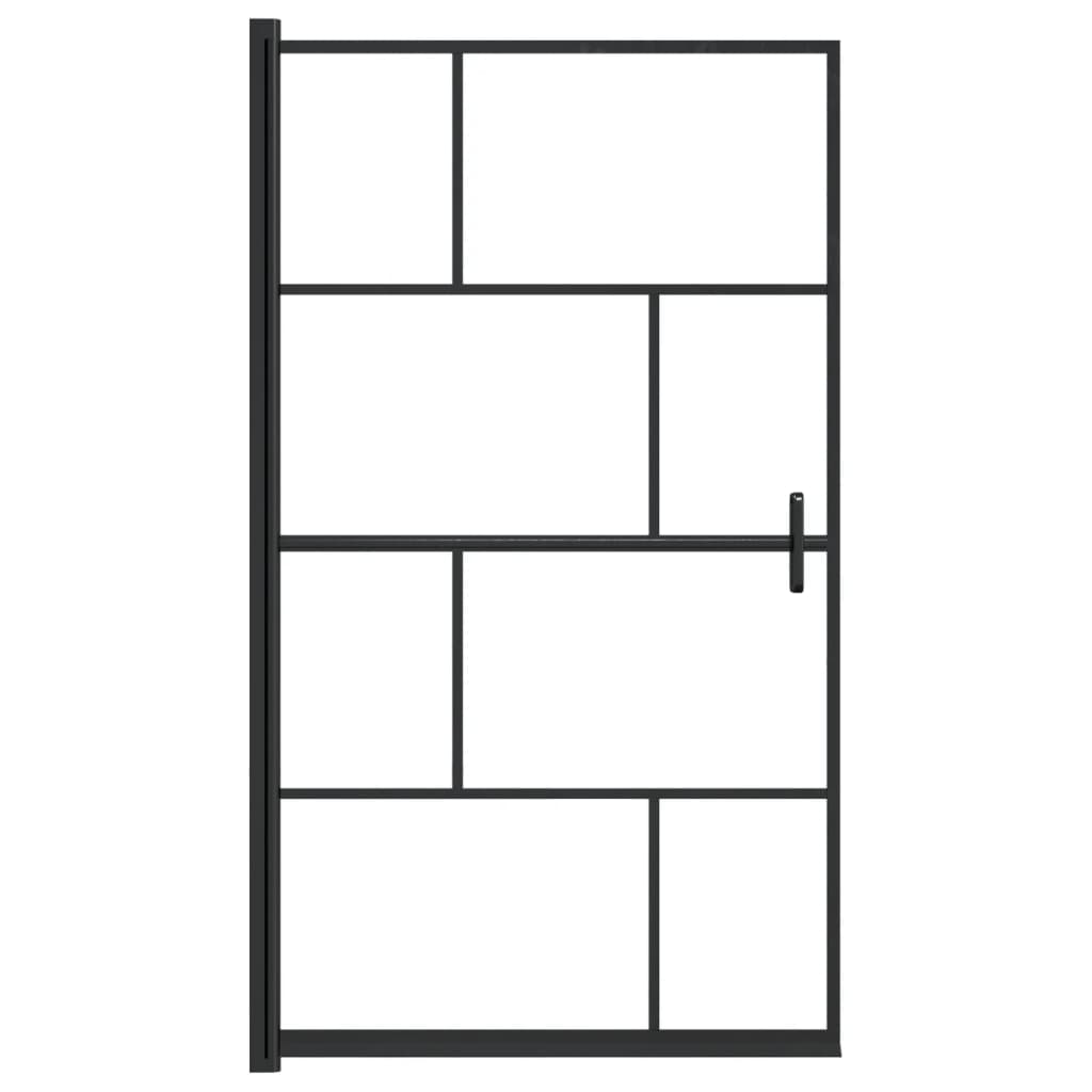 bruseafskærmning 80x140 cm sikkerhedsglas sort
