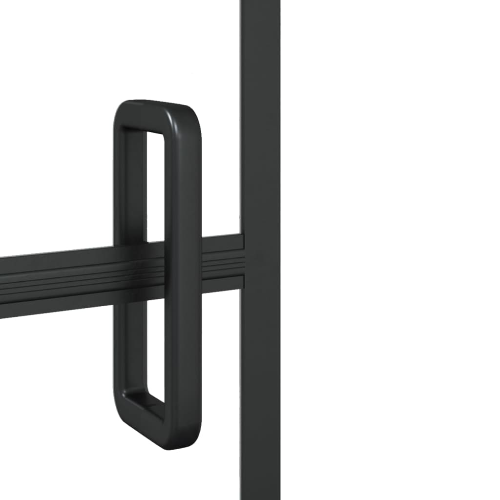 bruseafskærmning 80x140 cm sikkerhedsglas sort