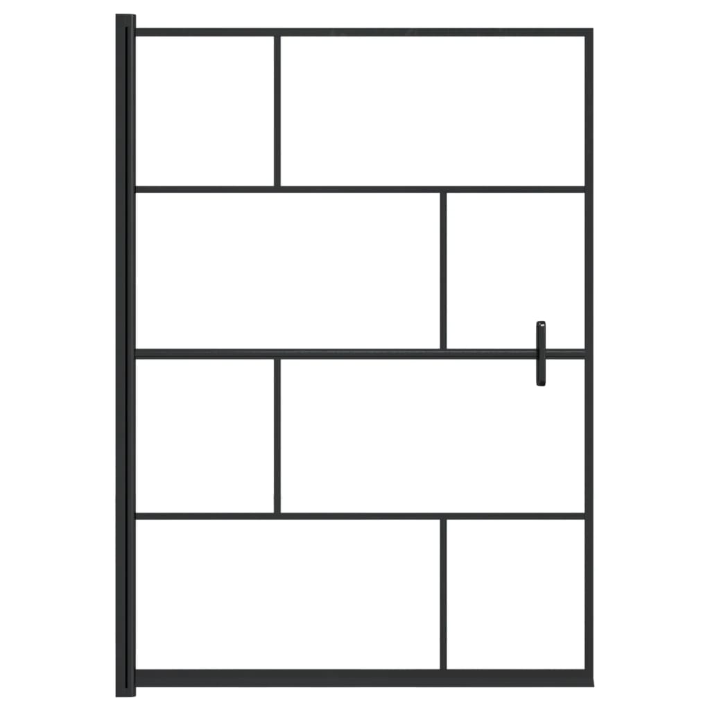 bruseafskærmning 100x140 cm sikkerhedsglas sort