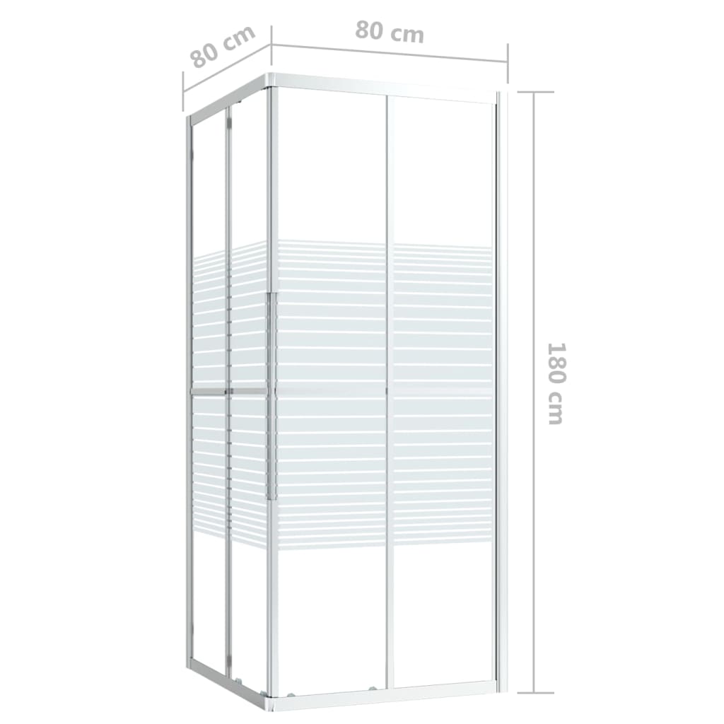 brusekabine 80x80x180 cm sikkerhedsglas