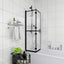 foldbar brusekabine 100x140 cm sikkerhedsglas sort