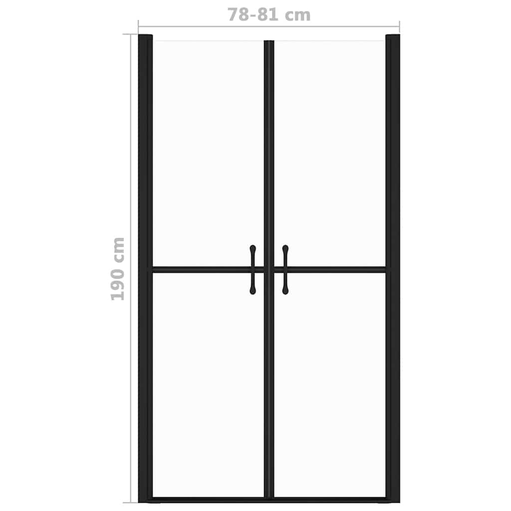 brusedør (78-81)x190 cm klart sikkerhedsglas