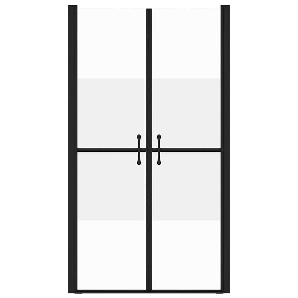 brusedør (83-86)x190 cm sikkerhedsglas delvist matteret