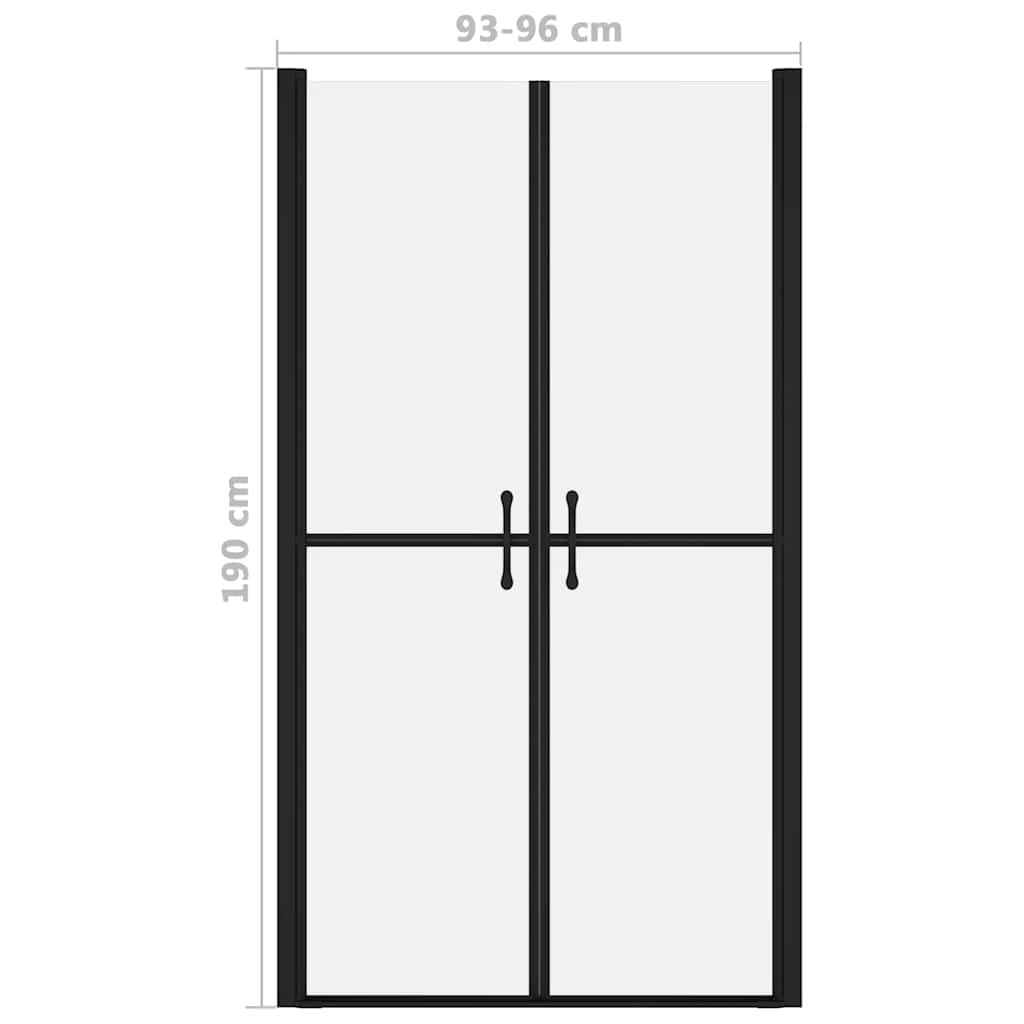 brusedør (93-96)x190 cm sikkerhedsglas matteret
