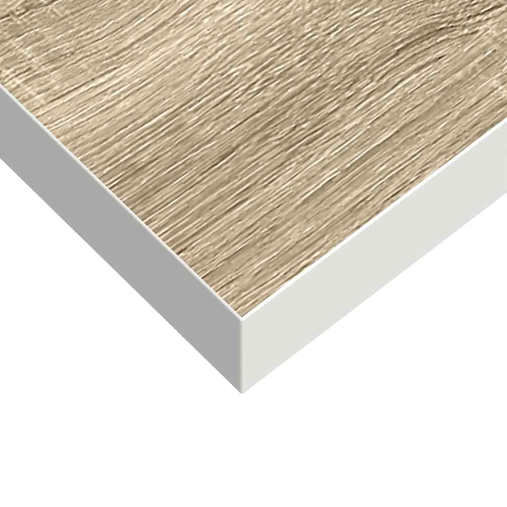 væghylde 40x23,5x3,8 cm MDF egetræsfarve og hvid