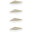 hjørnehylder 4 stk. 25x25x3,8 cm MDF egetræsfarvet og hvid