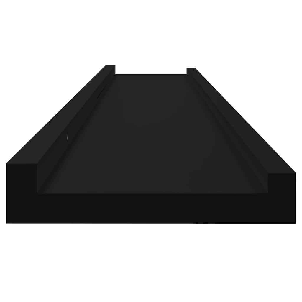 væghylder 2 stk. 100x9x3 cm sort