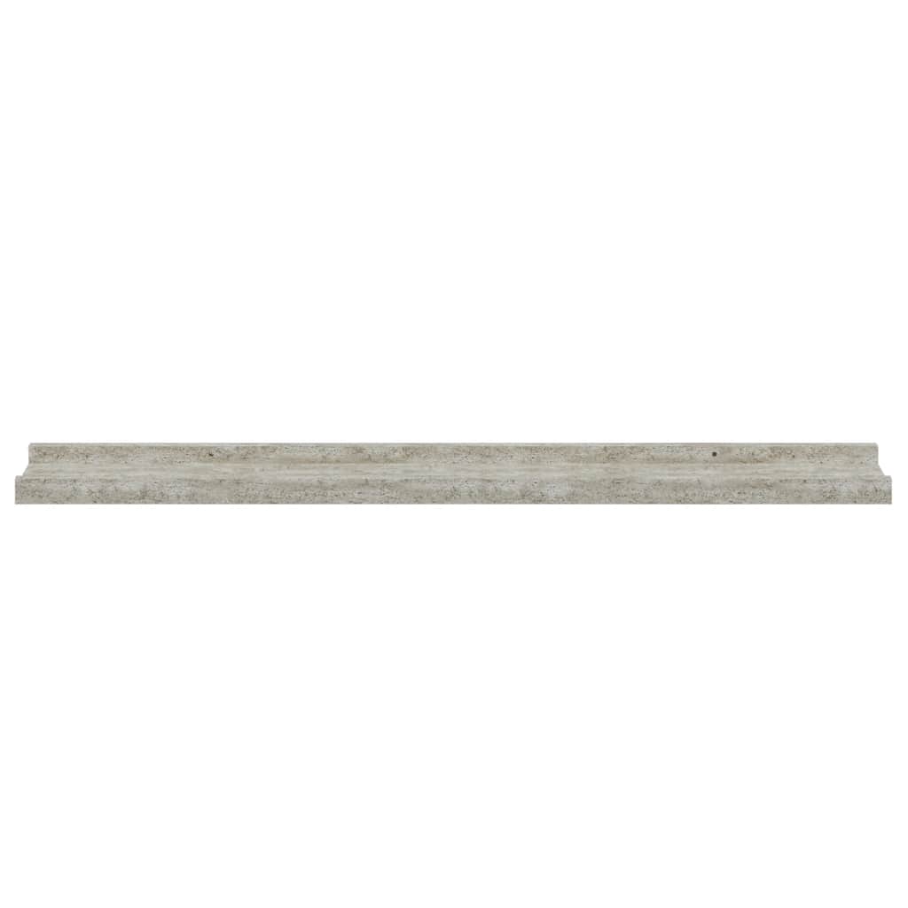 væghylder 2 stk. 80x9x3 cm betongrå