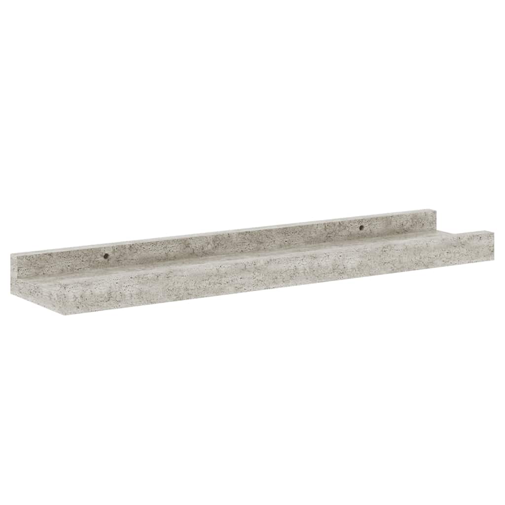 væghylder 4 stk. 40x9x3 cm betongrå