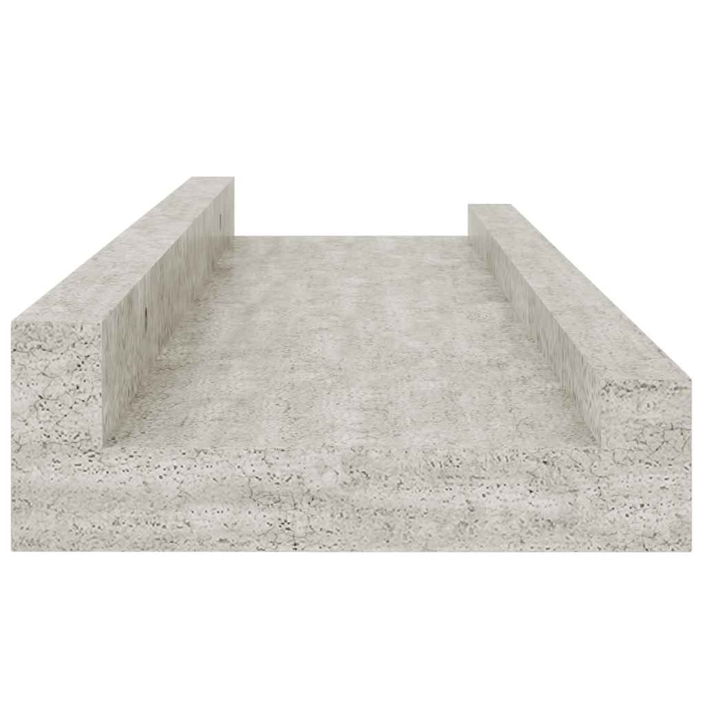 væghylder 4 stk. 40x9x3 cm betongrå