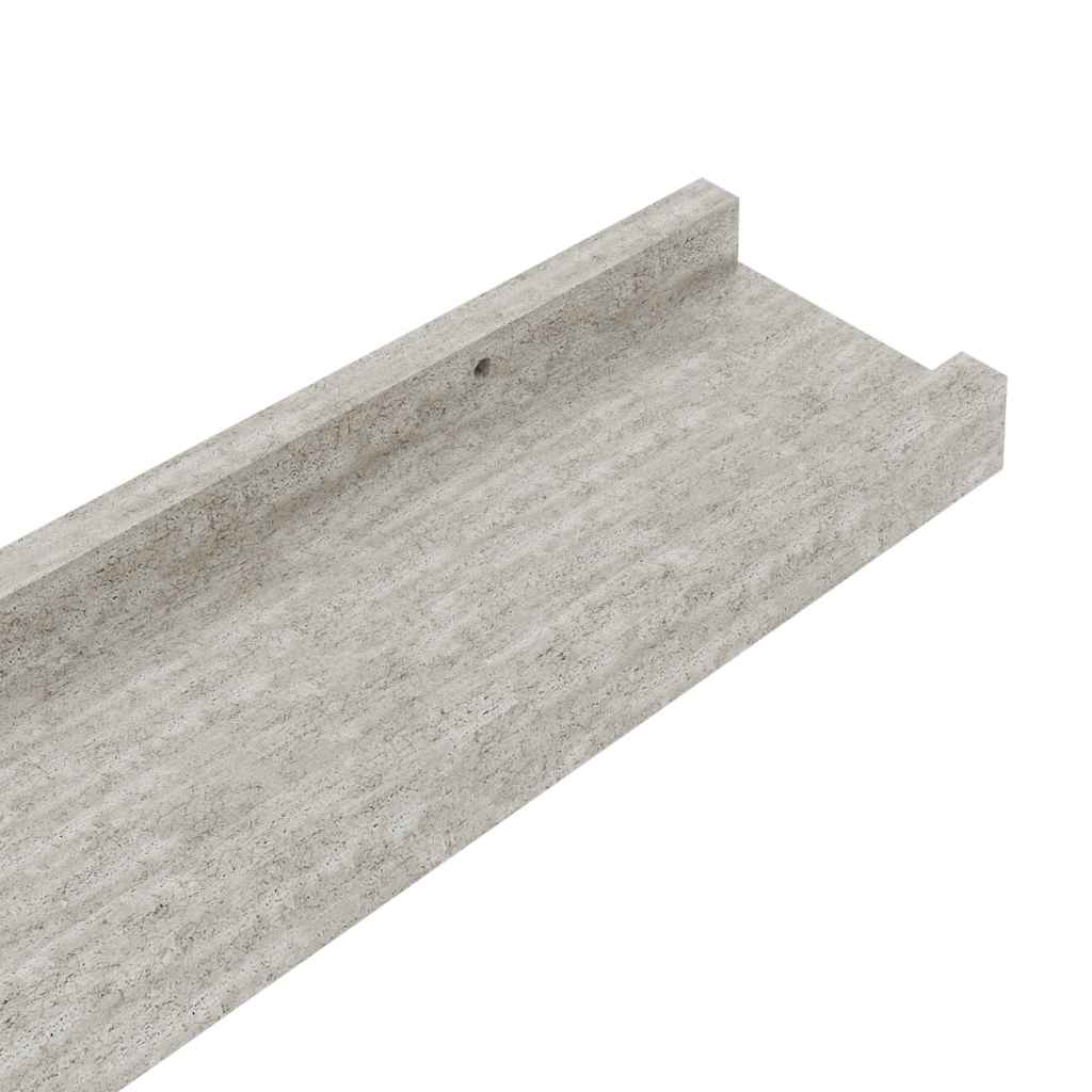 væghylder 4 stk. 40x9x3 cm betongrå