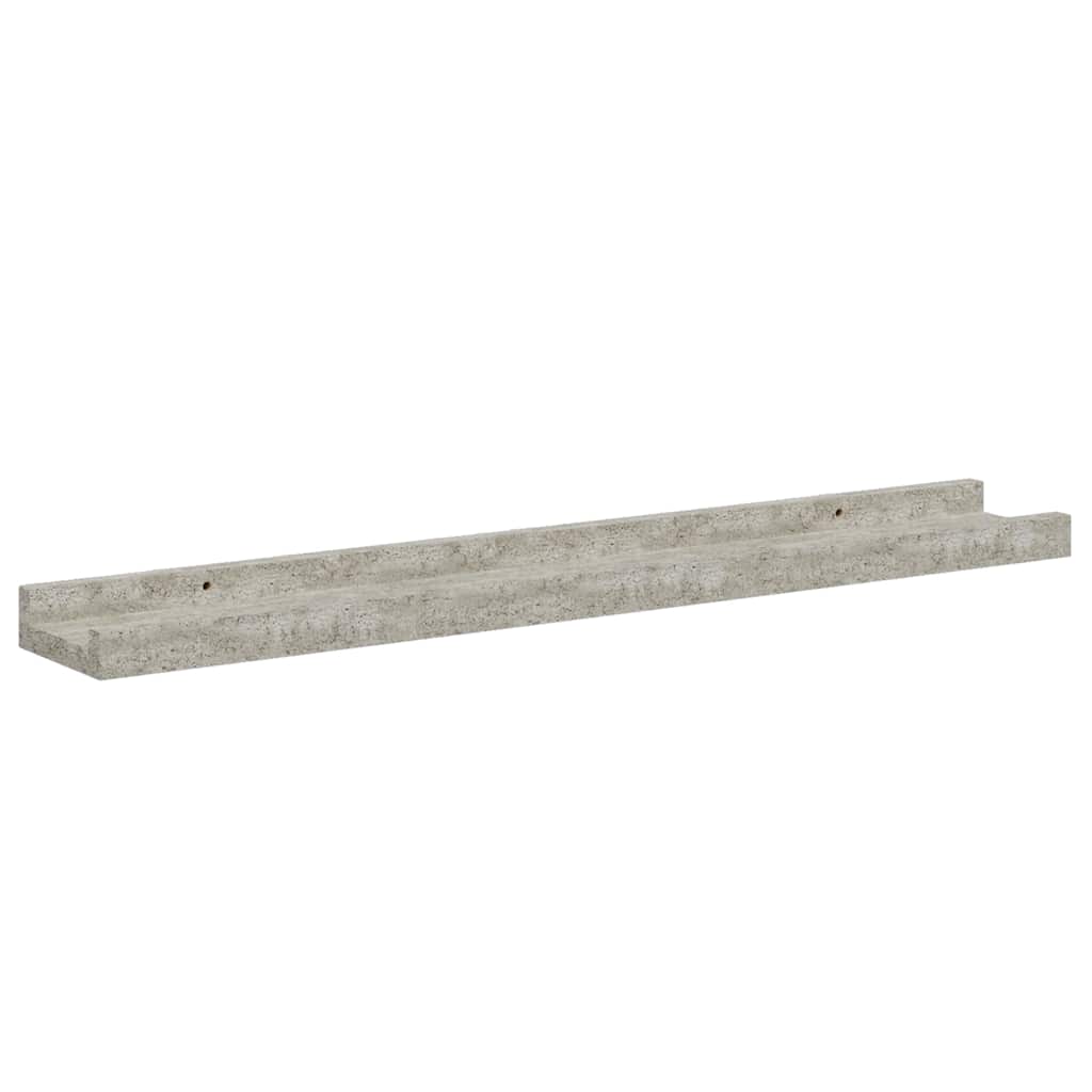væghylder 4 stk. 60x9x3 cm betongrå