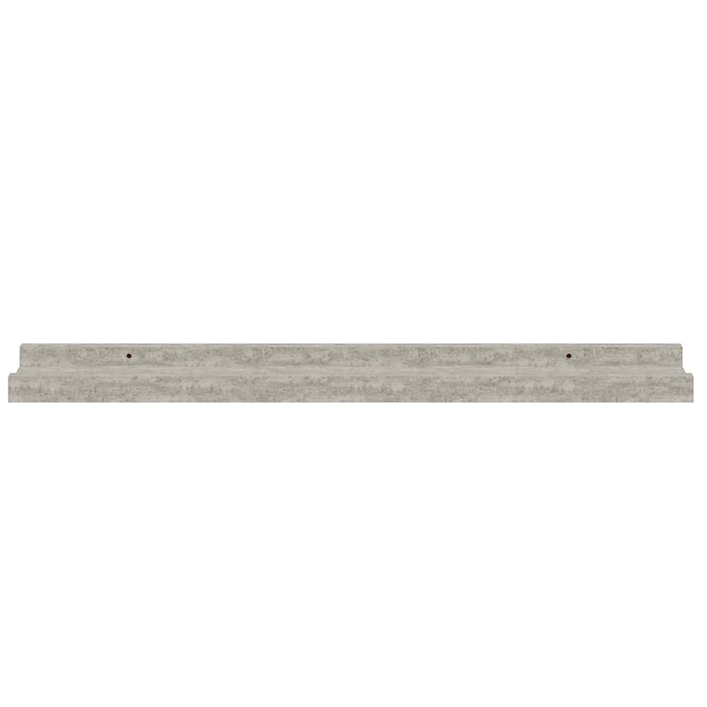 væghylder 4 stk. 60x9x3 cm betongrå