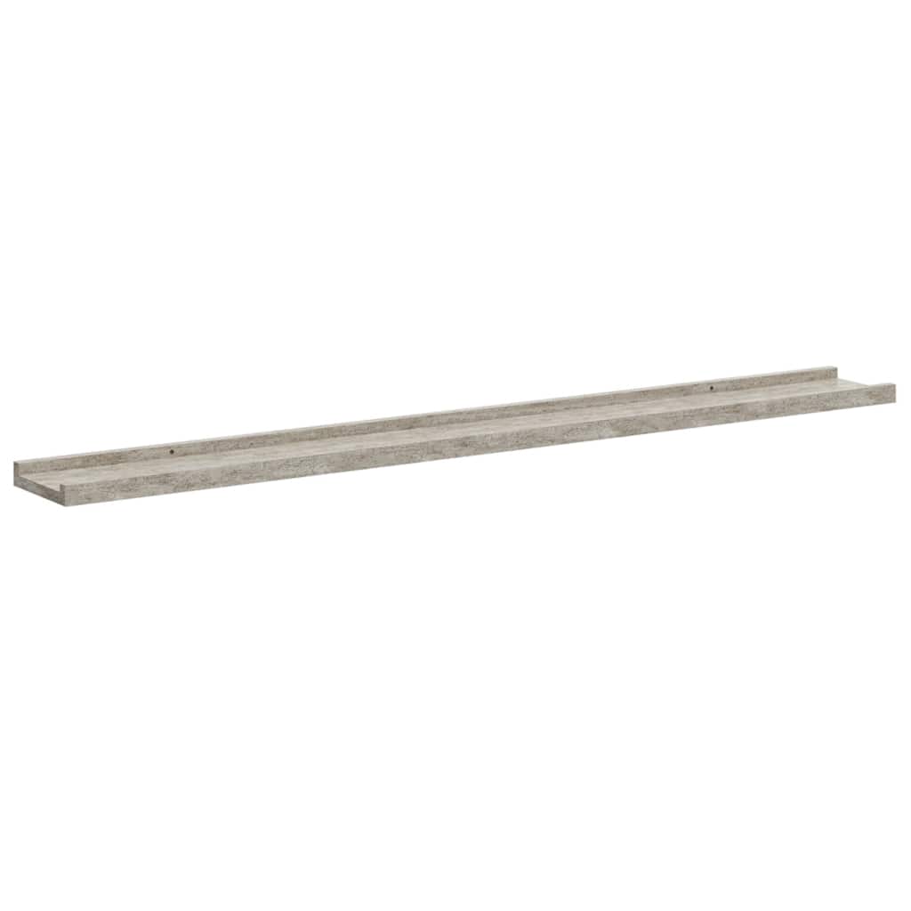 væghylder 4 stk. 100x9x3 cm betongrå