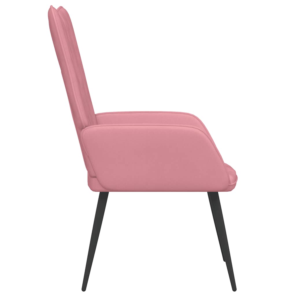 lænestol fløjl pink