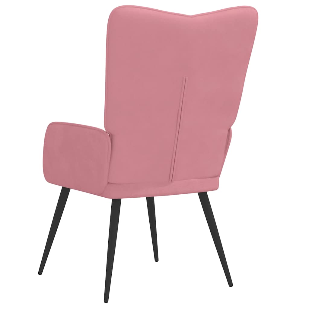 lænestol fløjl pink