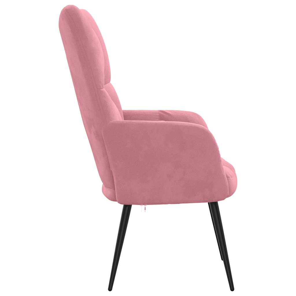 lænestol fløjl pink