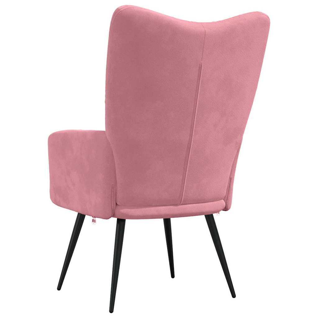 lænestol fløjl pink