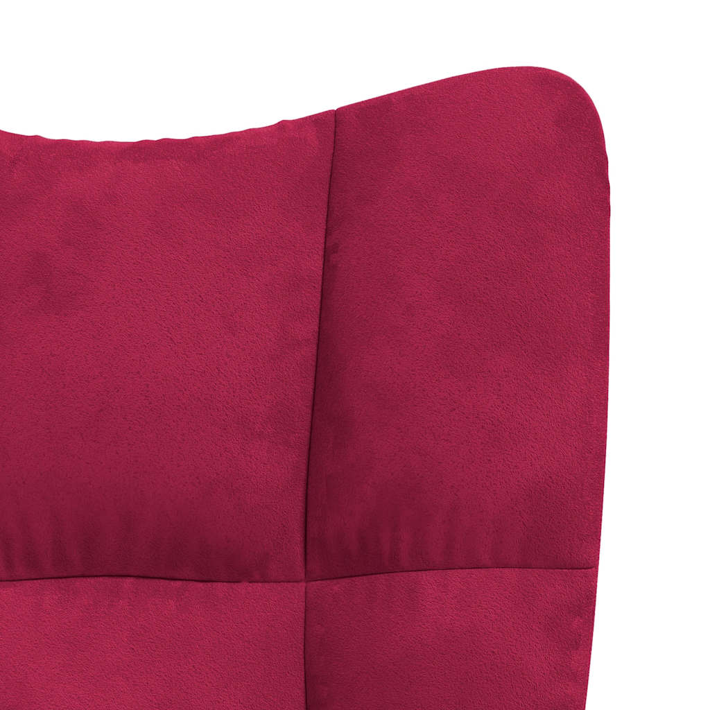 gyngestol fløjl vinrød