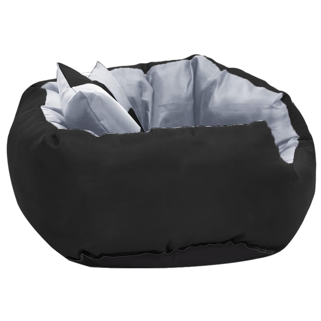 hundepude 65x50x20 cm vendbar og vaskbar grå og sort