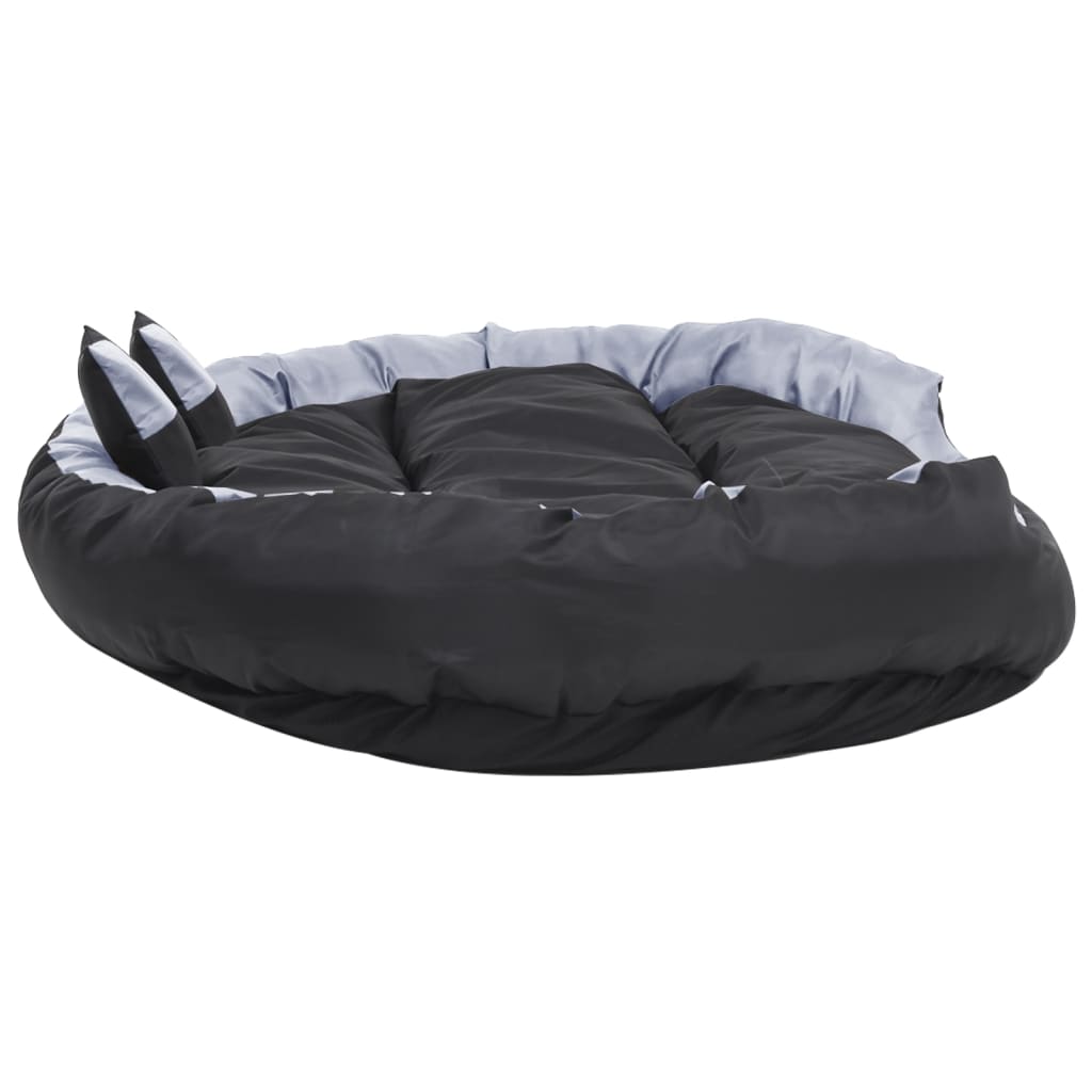 hundepude 150x120x25 cm vendbar og vaskbar grå og sort