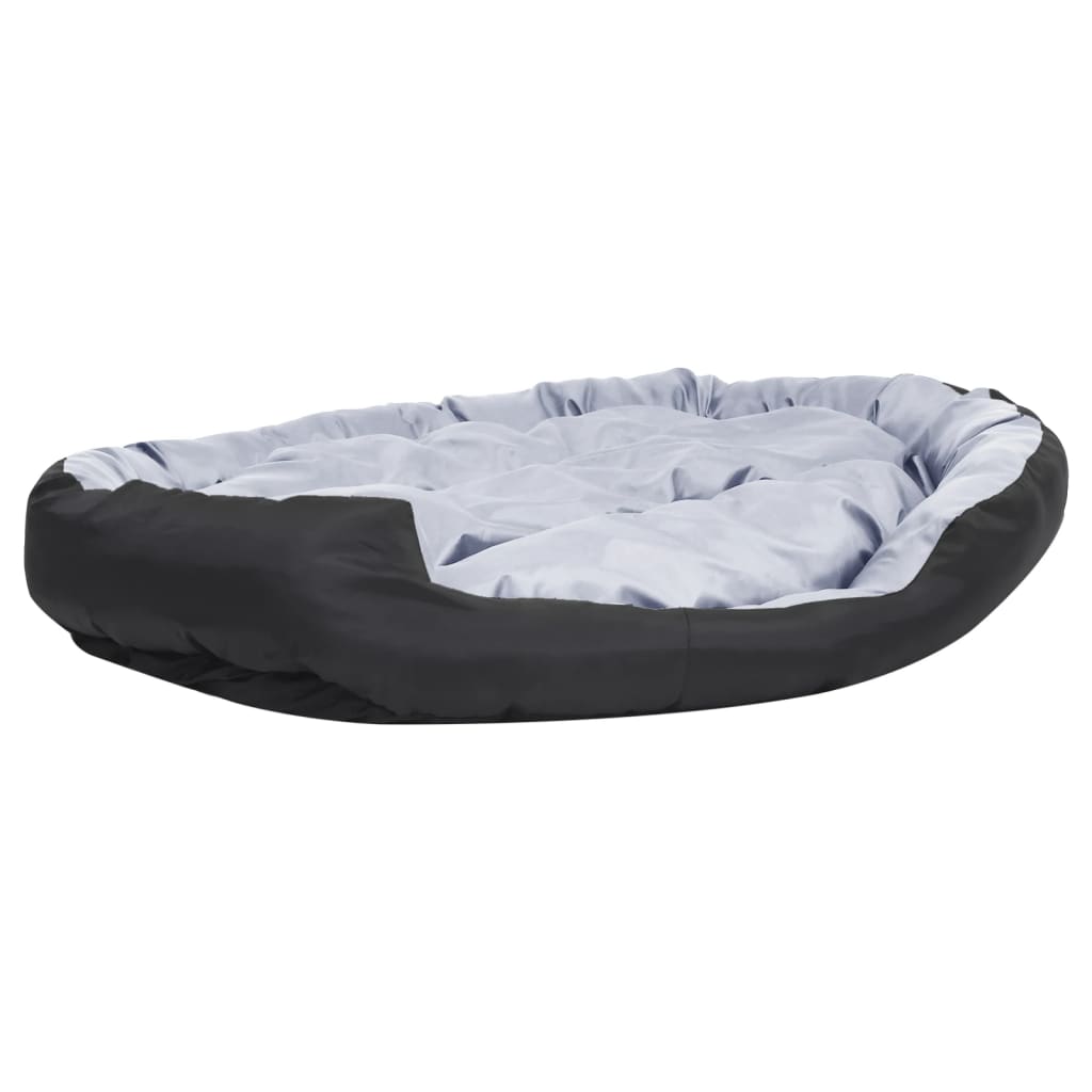 hundepude 150x120x25 cm vendbar og vaskbar grå og sort
