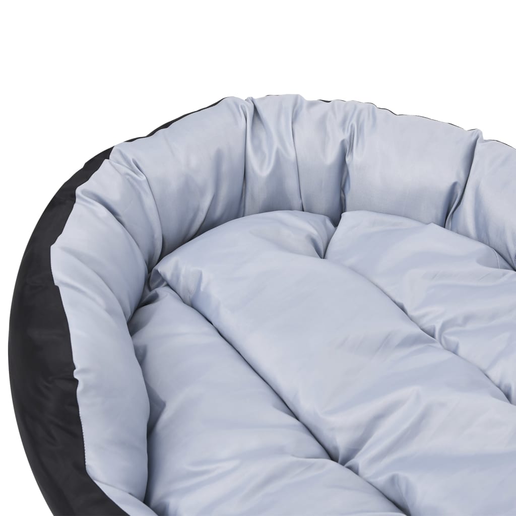 hundepude 150x120x25 cm vendbar og vaskbar grå og sort