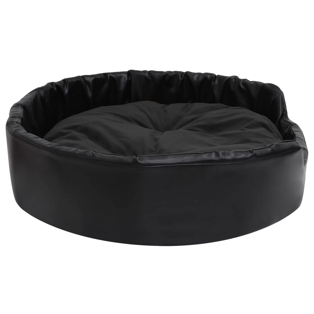 hundekurv 90x79x20 cm plys og kunstlæder sort