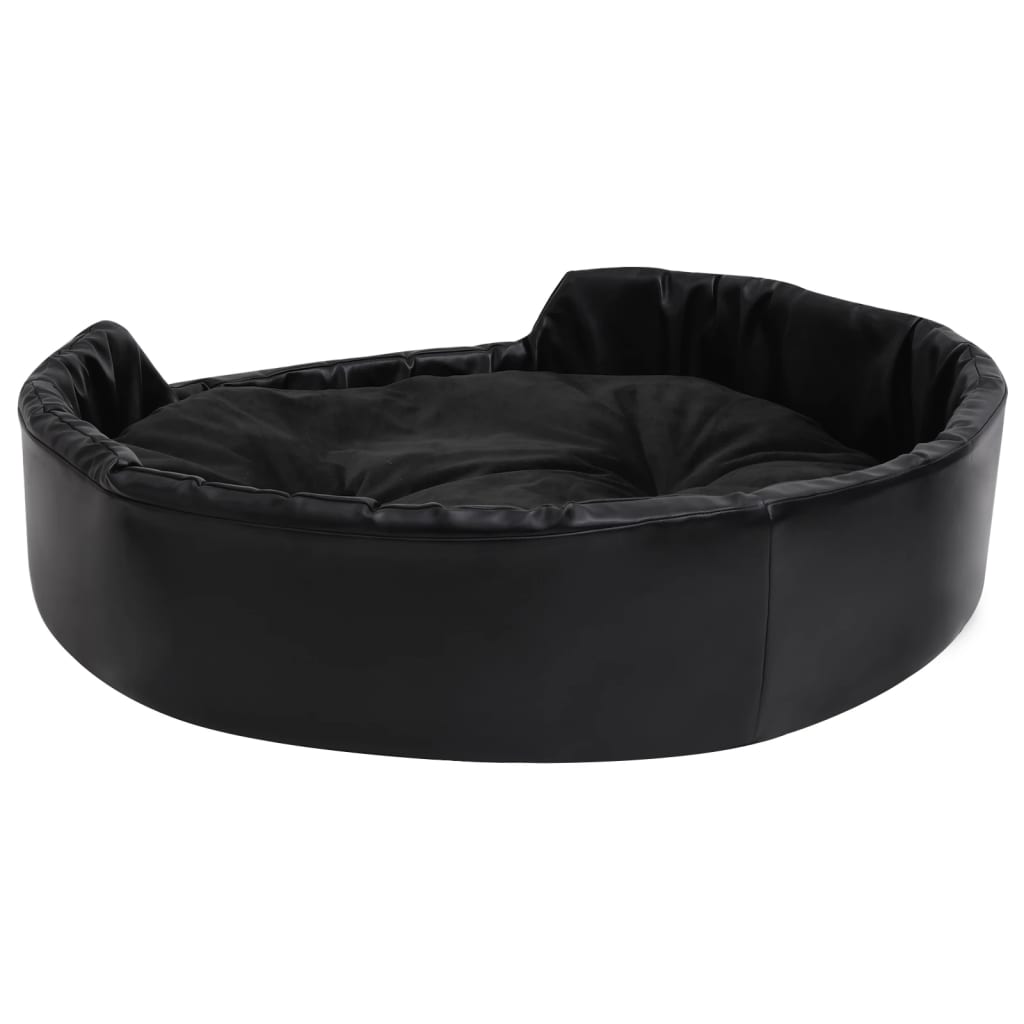 hundekurv 90x79x20 cm plys og kunstlæder sort