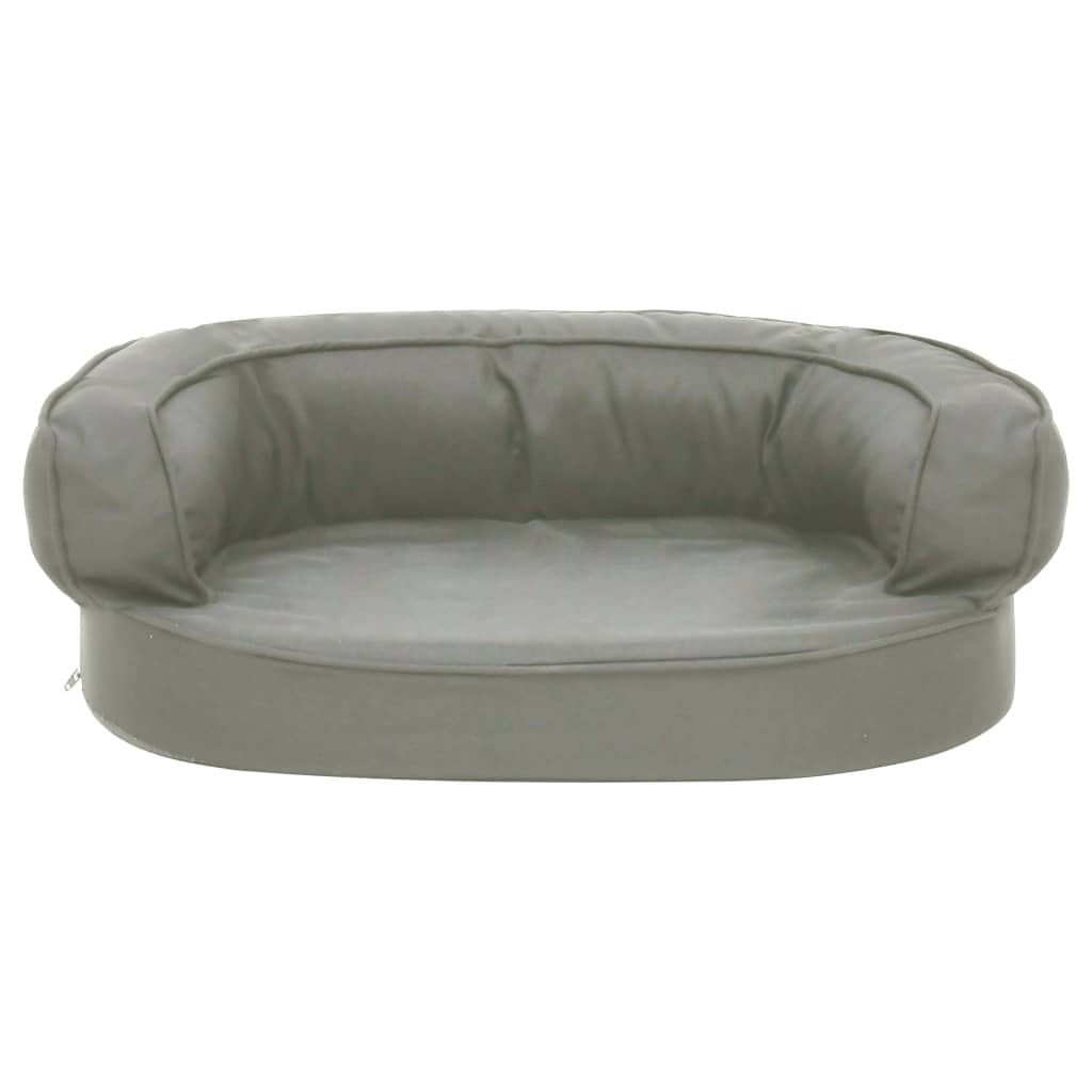 ergonomisk hundeseng 60x42 cm hør-look grå