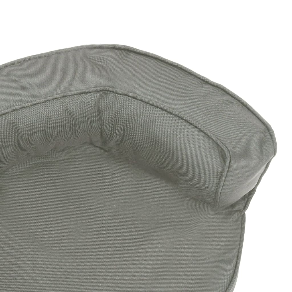 ergonomisk hundeseng 60x42 cm hør-look grå